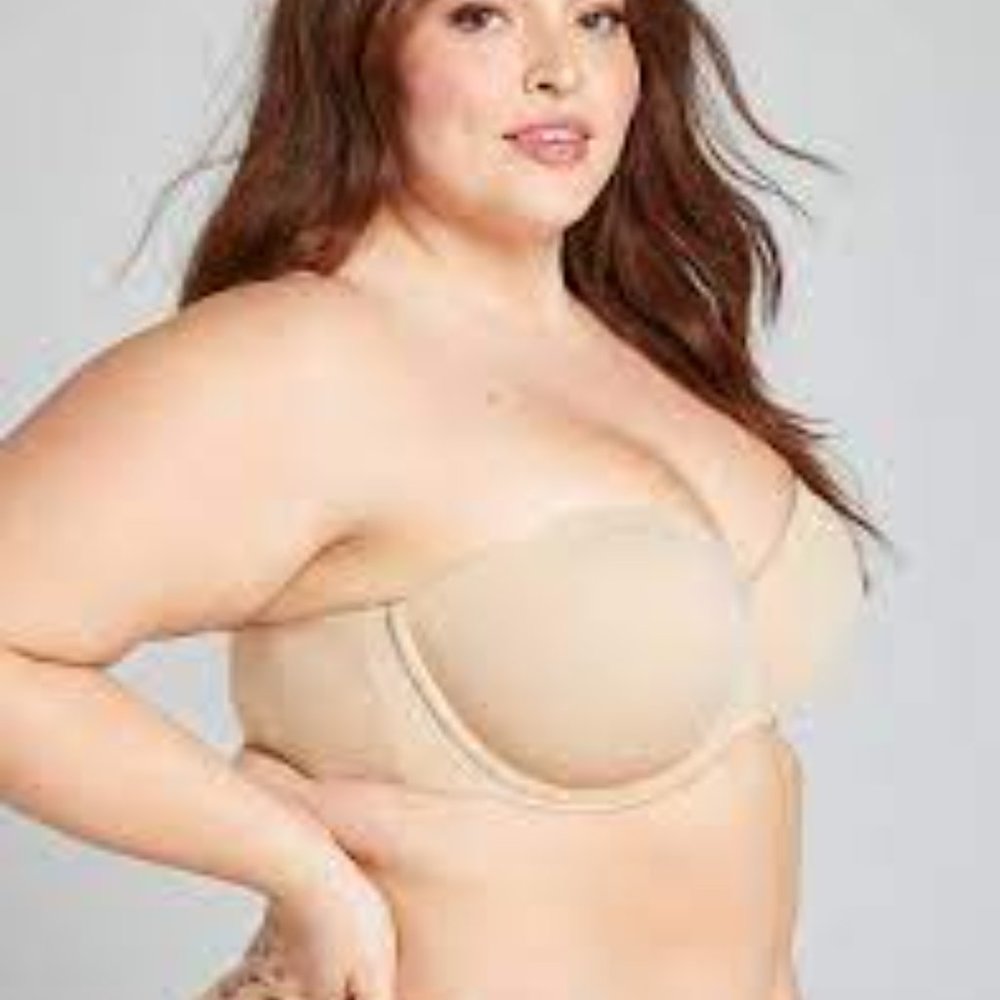 Cacique Nude Strapless Boost Bra Size 40D